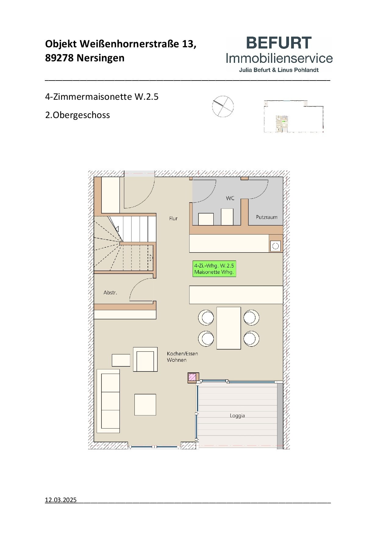 W2.5 - 2.OG 4-Zimmerwohnung Maisonette W2.5 - 2.OG 4-Zimmerwohnung Maisonette
